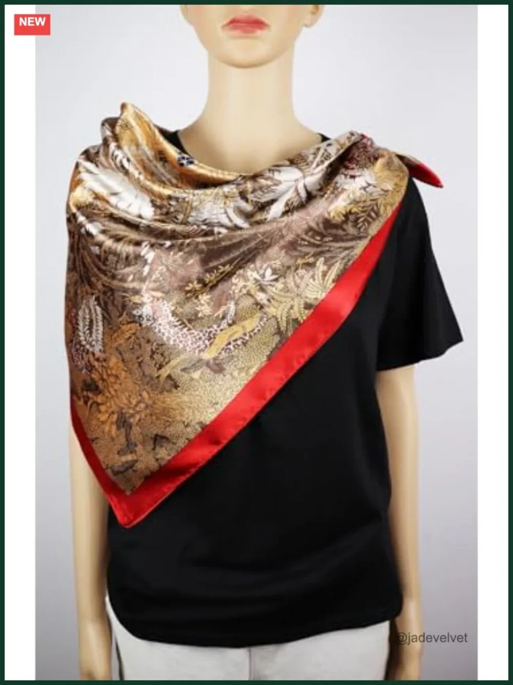 Satin Head Scarf for Women Silk Like Hair Scarf 35x35 in Square Bandana